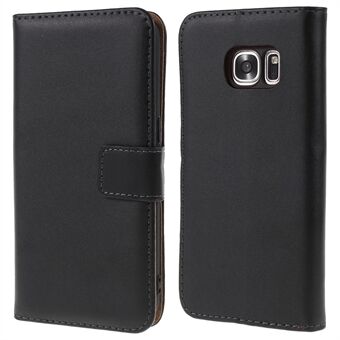 Voor Samsung Galaxy S7 G930 Folio Flip Split Leather Grote Capaciteit Wallet Case Accessoire - Zwart