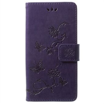 Opdruk Vlinder Bloemen Magnetische Portemonnee Leren Stand Cover voor Samsung Galaxy S9 G960