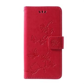 Opdruk Butterfly Flower Portemonnee Leren Hoesje voor Samsung Galaxy S10