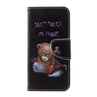 Cross Texture Patterned Leather Stand Cover voor Samsung Galaxy S10