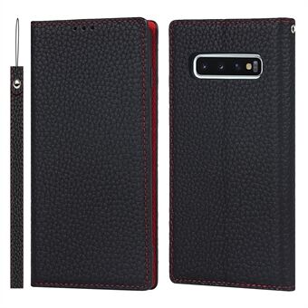 Litchi Skin Lederen Telefoon Flip Cover Anti-kras Staande Telefoon Case voor Samsung Galaxy S10