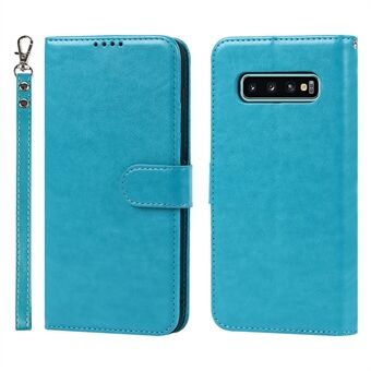 R61 Textuur Veld Nail Telefoon Case Polsband Anti-drop PU Lederen Portemonnee Cover met Stand voor Samsung Galaxy S10