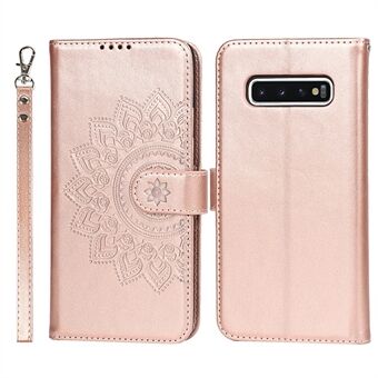 R61 Textuur Fallen Nail Phone Case Patroon Gedrukt Stijlvolle PU lederen portemonnee Cover met Stand voor Samsung Galaxy S10