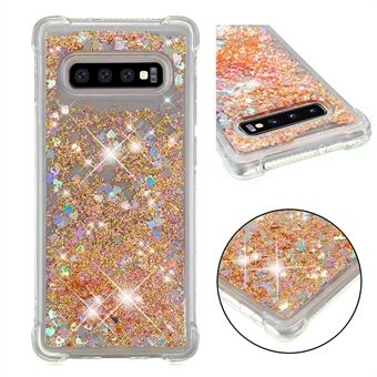 Glitterpoeder Drijfzand [Shockproof] TPU-gelhoes voor Samsung Galaxy S10 Plus