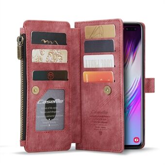 CASEME C30 Series Valbestendig Folio Flip Stand Wallet Telefoonhoesje met 10 kaartsleuven voor Samsung Galaxy S10 Plus