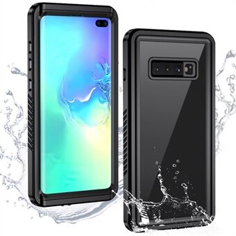 FS-serie IPX8-waterdichte telefoonhoes voor Samsung Galaxy S10 Plus, volledige body beschermende stofdichte transparante hoes