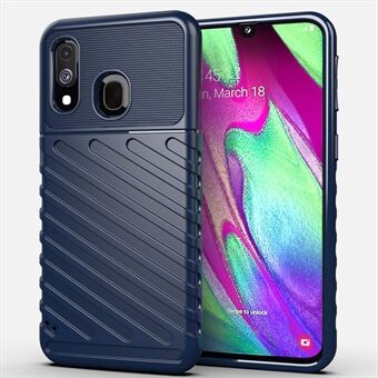 Thunder Series Twill Texture Soft TPU-cover voor Samsung Galaxy A40