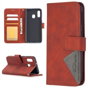 BF05 Geometrische Textuur Lederen Portemonnee Stand Case Cover voor Samsung Galaxy A40