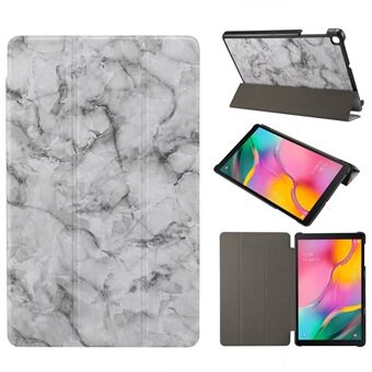 Marmeren Textuur Drievoudige PU Lederen Stand Tablet Hoes voor Galaxy Tab A 10.1 (2019) SM-T515 / SM-T510