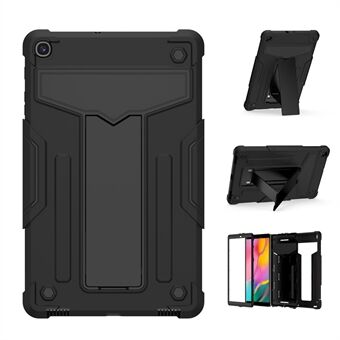 Opvouwbare Kickstand Contrast Color Anti-stof PC Silicone Tablet Hoesje voor Samsung Galaxy Tab A 10.1 (2019)