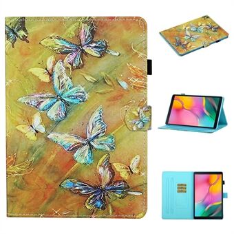 Patroonafdrukken Kaartsleuven Flip-leren hoesje voor Samsung Galaxy Tab A 10.1 (2019) SM-T510/T515.