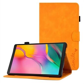 Voor Samsung Galaxy Tab A 10.1 (2019) SM-T510 PU Leren Tablet Hoesje met Kaartsleuven, Standfunctie, Patroon Gedrukte Cover met Penhouder, Automatisch Ontwaken / Slaapfunctie.