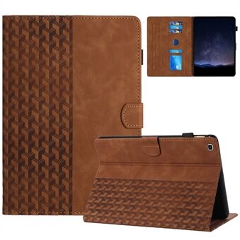 Voor Samsung Galaxy Tab A 10.1 (2019) T510-hoesje, bedrukte volledige bescherming, lederen kaarthouder tablet case.