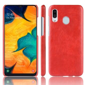 Litchi Skin lederen harde pc-hoes voor Samsung Galaxy A20e