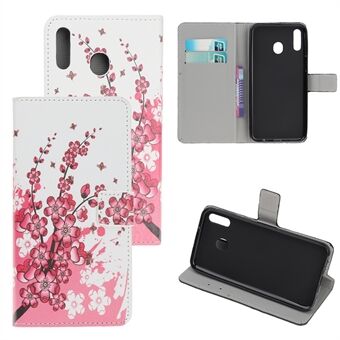 Patroonbedrukking Flip lederen portemonnee telefoonhoesje voor Samsung Galaxy A20e