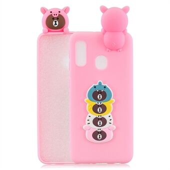 3D Animal Doll Pattern Soft TPU-telefoonhoesje voor Samsung Galaxy A20e