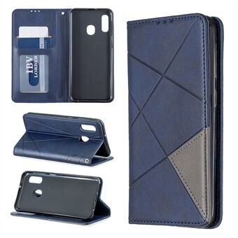 Leren hoesje met geometrisch patroon voor de Samsung Galaxy A20e / A10e