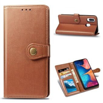 Stand telefoonhoes voor Samsung Galaxy A20e effen leren tas