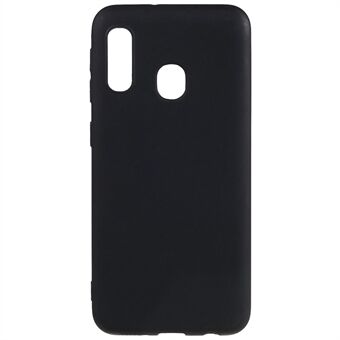 Voor Samsung Galaxy A20e Verhoogde Bezel Bescherming Telefoon Case Zwart Mat Flexibele TPU Beschermende Mobiele Telefoon Cover