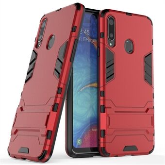 Plastic + TPU Hybrid Shell Cover met standaard voor Samsung Galaxy A20s