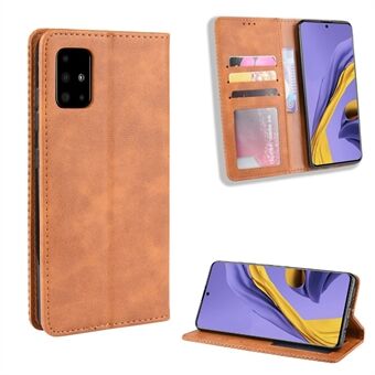 Retro auto-absorberende stijlvolle lederen mobiele telefoonhoes voor Samsung Galaxy A51