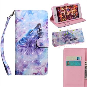 Leren portemonnee-hoesje met lichtvlekdecor met patroon voor Samsung Galaxy A51