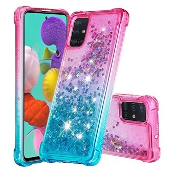 Gradiënt Glitter Poeder Drijfzand TPU Case Telefoon Shell voor Samsung Galaxy A51