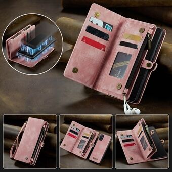 CASEME 008 Serie 2-in-1 Multi-slot Wallet Case voor Samsung Galaxy A51 SM-A515 Vintage PU lederen telefoonhoes