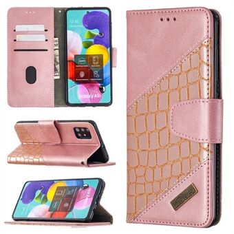 Geassorteerde kleur krokodillenleer lederen portemonnee hoesje voor Samsung Galaxy A51 SM-A515