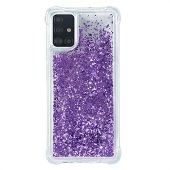 Pure Color Glitter Poeder Drijfzand TPU Shell voor Samsung Galaxy A51 SM-A515