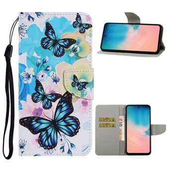 Patroon print Stand telefoon tas met kaarthouders en geldzak voor Samsung Galaxy A51 SM-A515