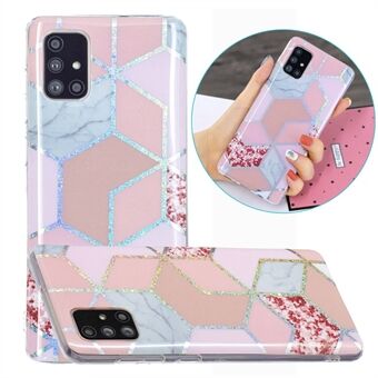 IMD hoesje voor marmerpatroon voor Samsung Galaxy A51 SM-A515 TPU Cover