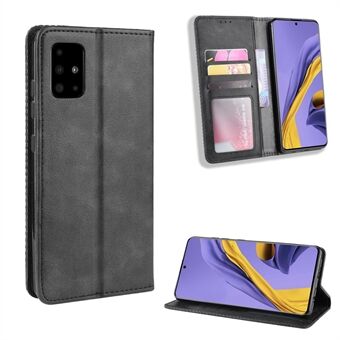 Leren portemonnee telefoonhoesje in vintage stijl voor Samsung Galaxy A71 A715