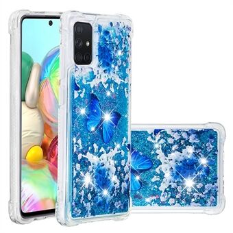 Liquid Glitter Powder Pattern Drijfzand Schokbestendige TPU Cover voor Samsung Galaxy A71