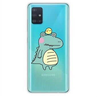 Cartoon-stijl patroon afdrukken TPU beschermhoes voor Samsung Galaxy A71