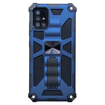 Kickstand Armor Style PC TPU hybride shell met magnetische metalen plaat voor Samsung Galaxy A71 SM-A715