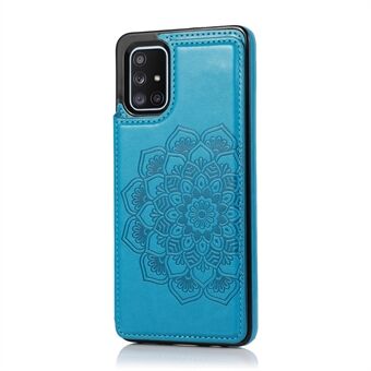 Opdruk Mandala Flower PU leer + TPU hoesje voor Samsung Galaxy A71 SM-A715