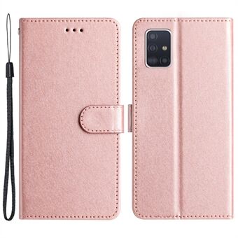 Voor Samsung Galaxy A71 4G SM-A715 Scratch Lederen Telefoon Portemonnee Stand Cover Silk Texture Case