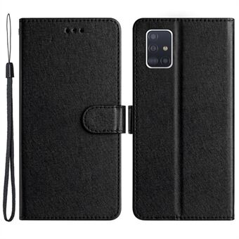 Voor Samsung Galaxy A71 4G SM-A715 Scratch Lederen Telefoon Portemonnee Stand Cover Silk Texture Case