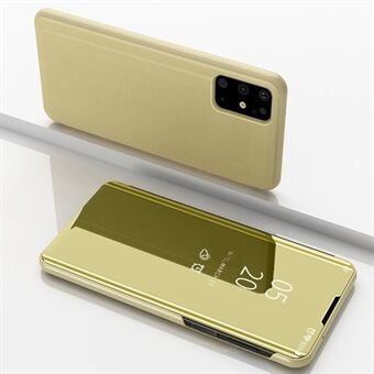 View Window Vertical Mirror for Samsung Galaxy S20 Plus Leather Phone Case
