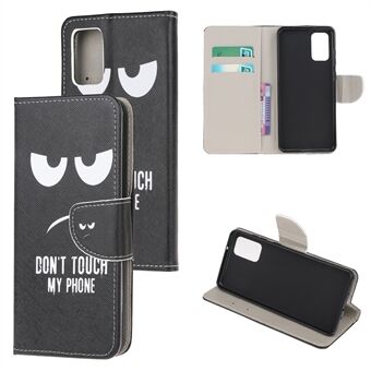 Patroonprint Cross Texture Leather Wallet Shell voor Samsung Galaxy S20 Plus