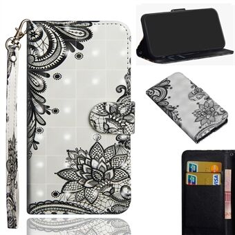 Leren portemonnee-hoesje met lichtvlekdecor met patroon voor Samsung Galaxy S20 Plus