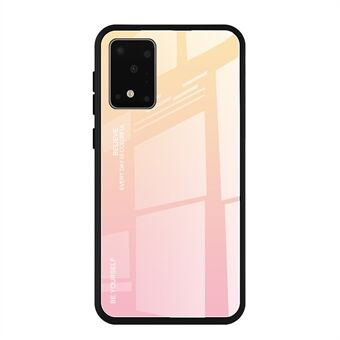 Gradient Color Tempered Glass + PC + TPU Hybrid Case for Samsung Galaxy S20 Plus/S20 Plus 5G