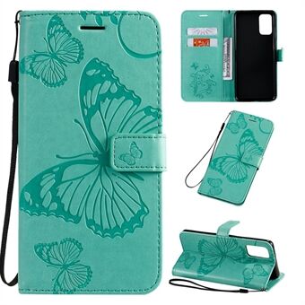 Butterfly Imprint lederen stijlvolle case voor Samsung Galaxy S20 Plus