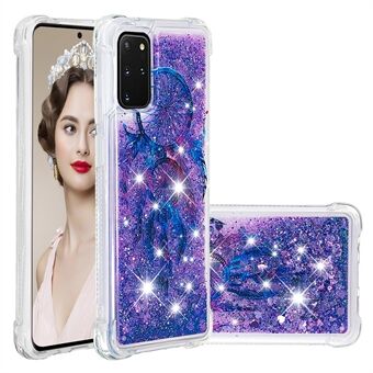 Patroon Print Glitter Poeder Drijfzand TPU Back Cover voor Samsung Galaxy S20 Plus