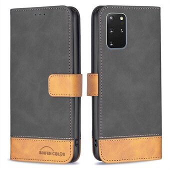 BINFEN COLOR BF Leather Case Series-7 for Samsung Galaxy S20 Plus 4G/5G, Style 11 Matte Surface Anti-fingerprint Wallet Function PU Leather Phone Case with Stand