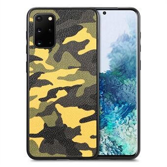 Voor Samsung Galaxy S20 Plus 5G / 4G Camouflage Patroon Leer Gecoat PC + TPU Case Beschermende Telefoon Cover