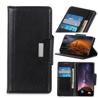 Kohud Texture Wallet Stand PU lederen telefoonhoes voor Samsung Galaxy S20 - Zwart