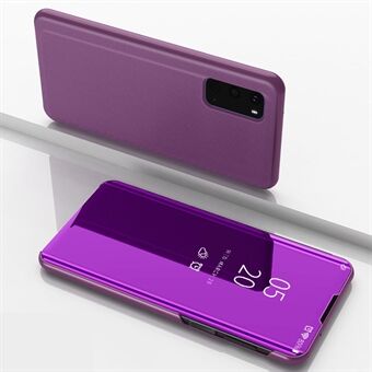 For Samsung Galaxy S20 4G/S20 5G View Window Vertical Mirror Leather Mobile Shell Foldable Stand Case