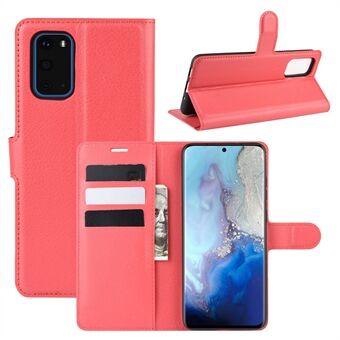 Litchi Surface Wallet Leren Stand Case voor Samsung Galaxy S20